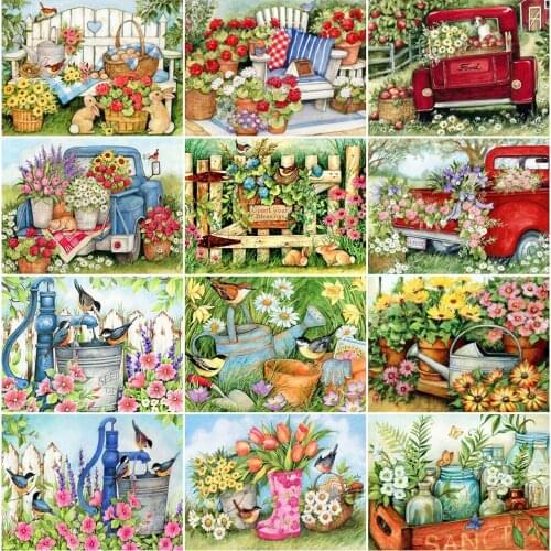 Evershine Diamond Painting Flower Full Square Mosaic Art Diamond Embroidery Handmade Gift Picture Of Rhinestones Home Decoration
