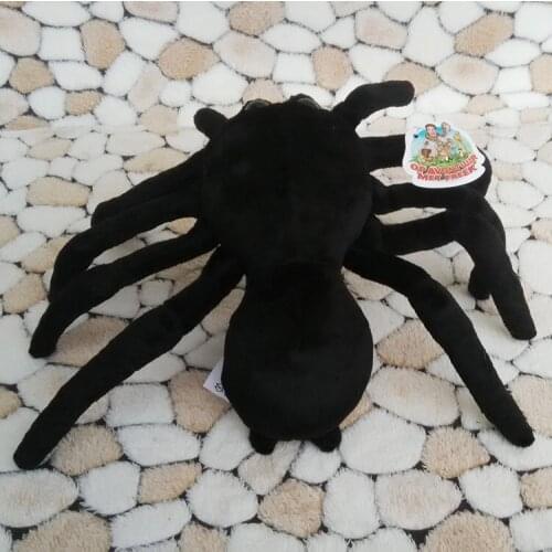 30CM Free Shipping Creative Simulation Black Spider Doll Plush Toy Soft Spiders Dolls New Year Birthday Gift Props