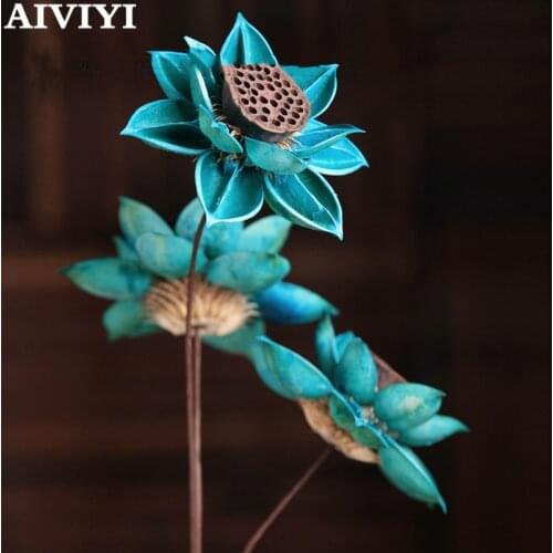 Artificial Natural DIY hibiscus Lotus Dried flower wedding decoration for home party office decorative artificial dried flowers