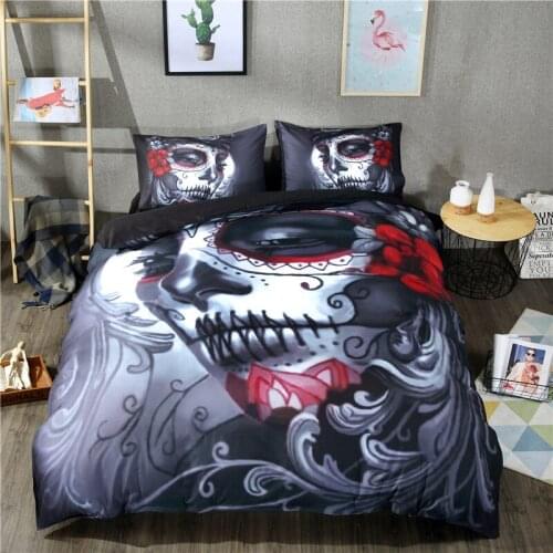 Hot style 3D digital beauty printing 100% Polyester bedding set 1 duvet cover + 1/2 pillowcases bed in a bag (no sheet)