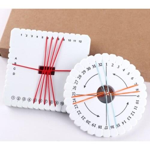 HOT! 2pcs/set Round&Square Bracelet Knitting Kumihimo Disc Disk Tray Braided Rope Knot Knitting Weaving Jewelry Desgin Board