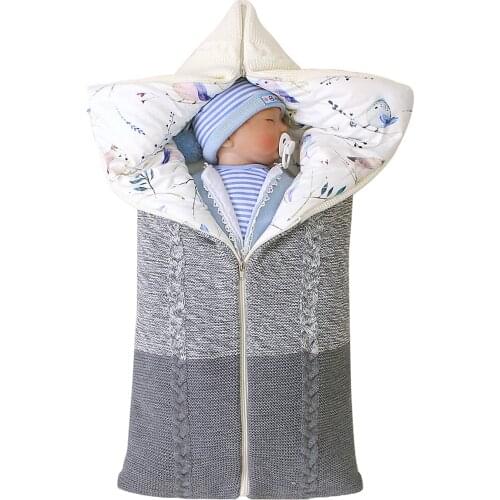 Multifunction Adjustable Newborn Baby Swaddle Blanket Stroller Wrap Sleeping Mat Thick Warm Sleeping Bag For 0-6M