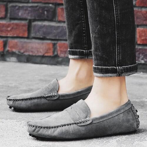 Spring Hot Sell Moccasins Men Loafers High Quality Genuine Leather Shoes Men Flats Lightweight Driving Shoes Zapatos Hombre