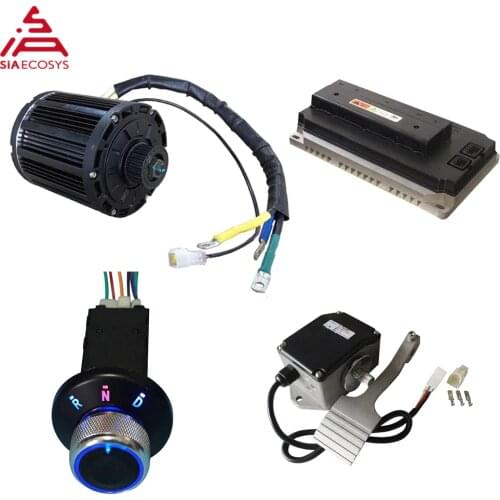 QS Motor Kit 138 90H 4000W Rated 7500W Max Continous Mid Drive Motor With EM200sp Controller and Throttle Pedal For E-Kart