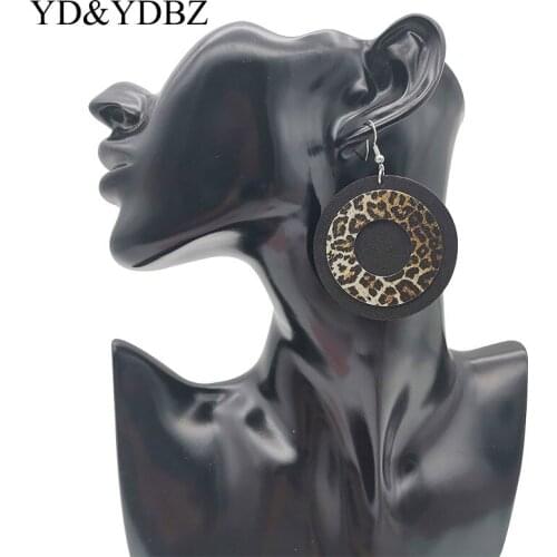A Pair Earings Fashion Jewelry 2020 - Handcrafted Dangler boho Leopard Ring Big kolczyki Trinket for Women Goth Punk Style Art