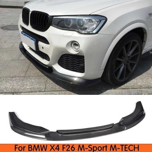 Carbon Fiber Front Bumper Spoiler Lip For BMW X4 F26 M-Sport M-TECH 14