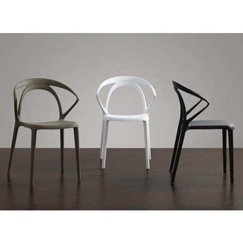Simple Modern Living Room Plastic Chair Nordic Home Restaurant Dining Chairs Creative Outdoor Balcony Negotiation Hollow Chair