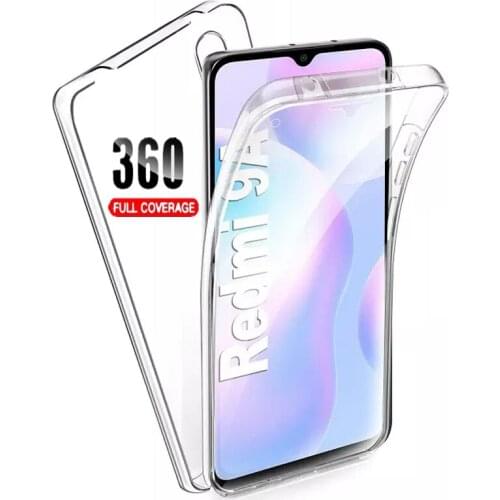 For Xiaomi Redmi 9T 9AT 9C NFC 360 Clear Double Cases On Redmi Note 10 9 Pro 10S 9S TPU + Back PC Shockproof Silicone Full Cover