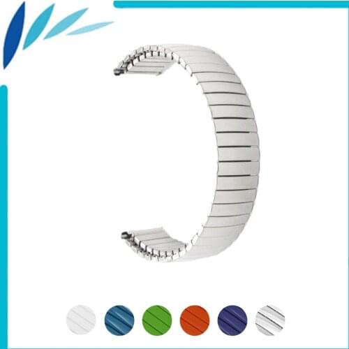 Stainless Steel Watch Band 16mm 18mm 20mm 22mm 24mm 26mm for Armani Elastic Strap Loop Wrist Expansion Belt Bracelet Silver