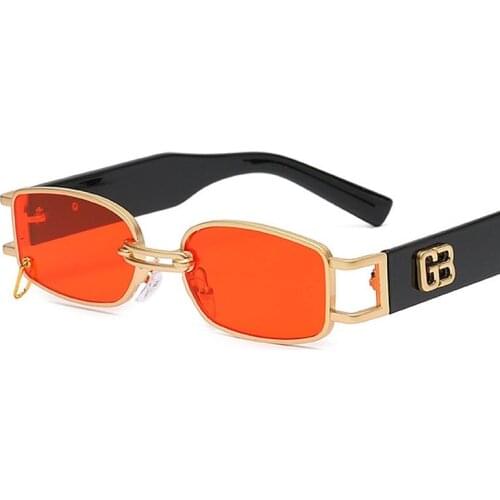 Newest Hip Hop Designer Sunglasses For Men And Women Rap Fashion Square Gold Metal Frame Luxury Woman Hiphop Glasses