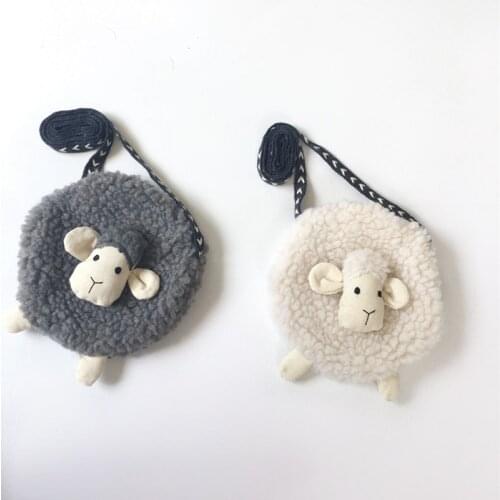 Animal Sheep Kids Girl Boy Baby Single Shoulder Bag Messenger Mini Coin Purse Wallet For Children School Bags
