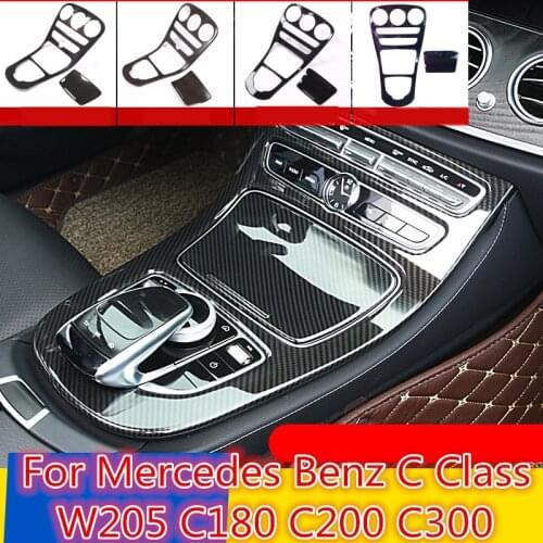 Inner Gear Shift Box Panel Cover Trim Overlay Protective film Auto Accessories For Mercedes Benz C Class W205 C180 C200 C300