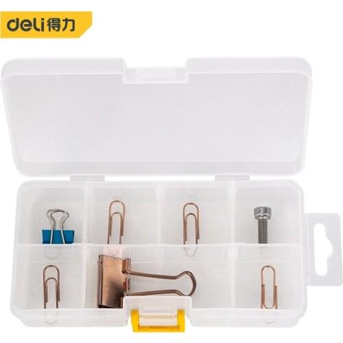 Deli Tool Storage Box Container Ring Electronic Parts Screw Beads Organizer Plastic Case Parts Sorting Box Components Package