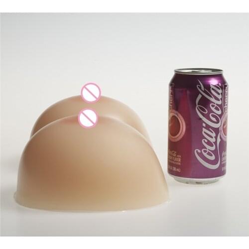 1800g/pair 42DD/44D/46C Cup Round Artificial Boobs Enhancer Silicone Breast Form With Lifelike Nipple For Crossdresser Shemale
