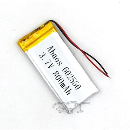 5Pcs 800mAH 602550 Polymer Rechargeable Lithium 3.7V Li-ion Liion Battery For GPS Cell Phone Speaker MP3 MP4 Navigater Camera