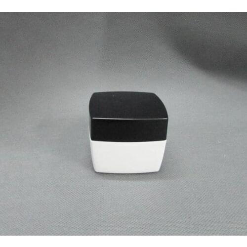 50g plastic white cream jar with black cover cosmetics packing bottle, Empty plastic jar ,suit bottle,Cream box / bottle