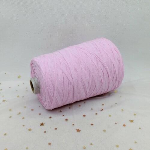 500g Acrylic yarn Wide flat tape threads Summer braided yarn Hand knitting Cotton yarn for crochet knit dress bag yarn ZL59