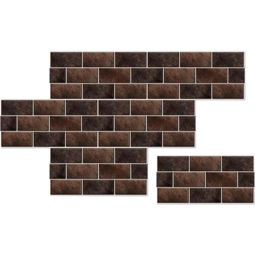 6pcs Decorative Wall Tile For Kitchen Bathroom Oil Proof Sticker Self Adhesive Sticker