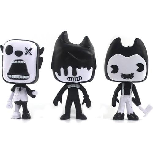 6pcs Creative Bendy Figure Toys Ink Meachine PVC Model Toys Cartoon Collectible Model Toys Xmas Gifts For Kids