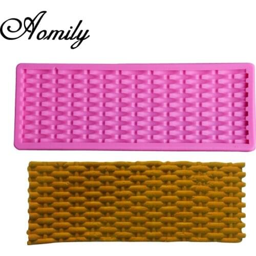 Aomily Braided Twist Rope Shape Silicone Molds Fondant Cake Decorating Tools Chocolate Candy Mold Resin Clay Mould Baking Tool