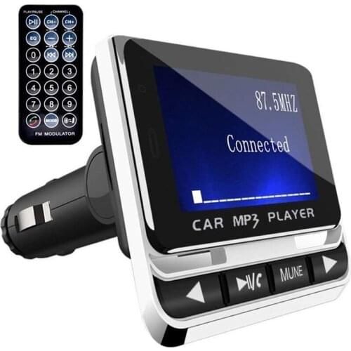 Car Wireless FM Transmitter MP3 Player LCD Screen Display with USB Charger Hands-Free Call For Smartphones MP4 Players Charger