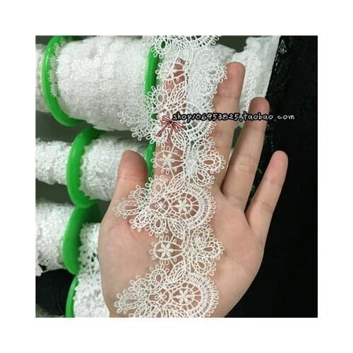 Free Shipping White Exquisite eyelash Lace Trim Lace Fabric Width 6.5cm 3yards/lot