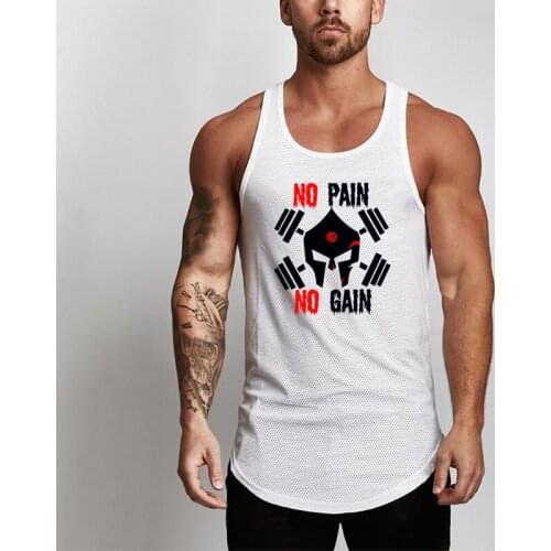 Brand Workout Casual Fashion Mesh Mens Tank Top Singlets Sleeveless Bodybuilding Gym Fitness Tanktops Vest Stringer Undershirt