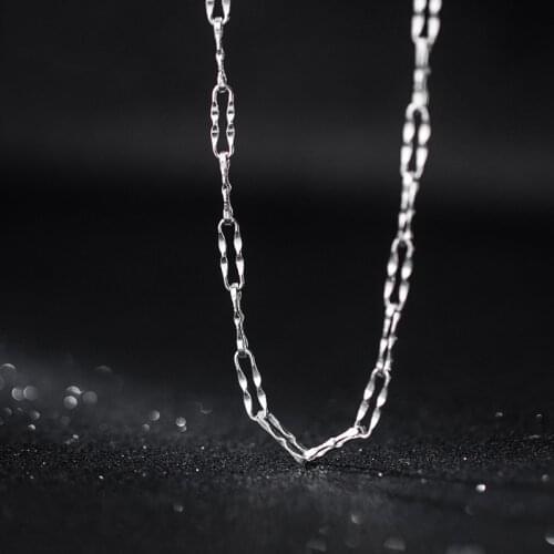 925 Sterling Silver Necklaces For Women 2021 Trendy Decorations Choker Neck Female Gift Clavicle Chain Geometric Rectangle