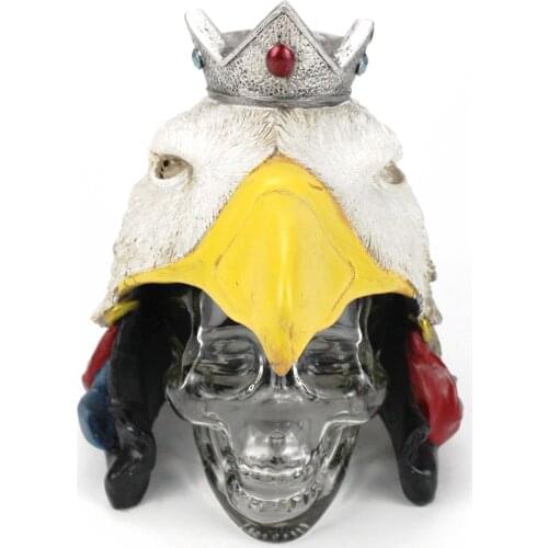 Skull with Bald Eagle Helmet Crystal Head Vodka Skull Creative Wine Sets Wine Bottom Skull Decanter Glass Set 400ml