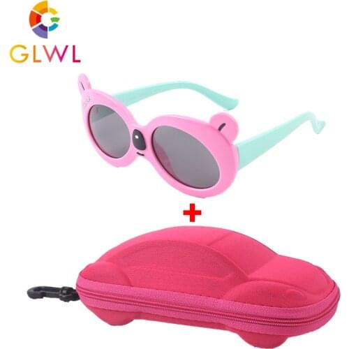 Kids Glasses Cute Children Polarized Sunglasses Cases Colorful Lenses Sun For Girls UV 400 Baby Boys Safe Shades Adorable Style
