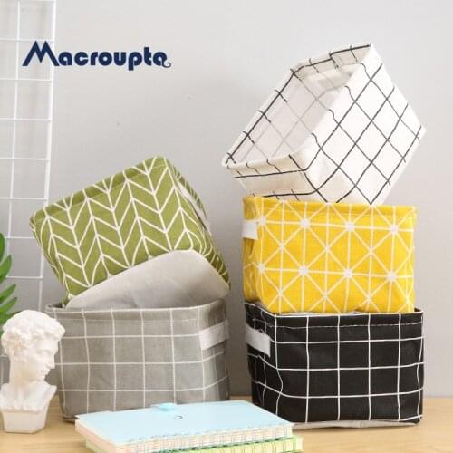 DIY Desktop Storage Basket Sundries Underwear Toy Storage Box Cosmetic Book Organizer Stationery Container Laundry Basket