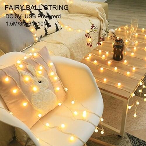 20/40/80 LED Fairy Ball String Lights Garland Luces For Christmas Tree Wedding Home Indoor Outdoor Decor