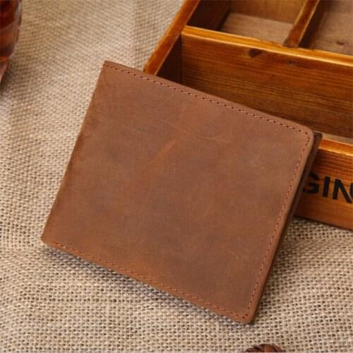 Joyir Mens Genuine leather wallet coin purse card holder Short Slim Male Purses casual vintage Multifunction wallet for men