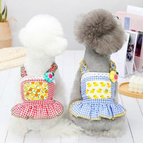 Beautiful Dogs Suspender Dresses Cute Flower Puppy Dress Breathable Comfortable Pet Dogs Summer Costumes