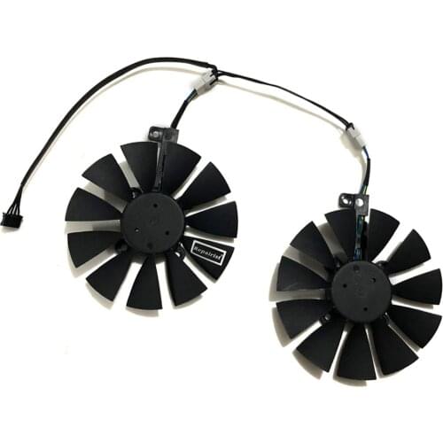 2pcs VGA gpu cooler GTX 1070/1060 graphics card fan for asus dual GTX1060 GTX1070 Video cards cooling