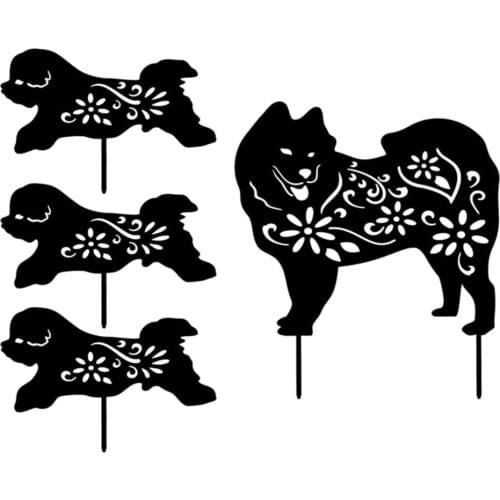 Chicken Sign Animal Silhouette Decoration Cat Garden Pile Insert The Cards Dog Series Black Halloween Outdoor Statue