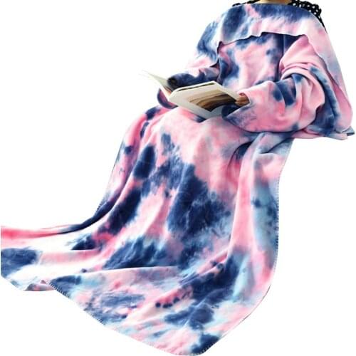 Lazy blanket shawl air conditioning blanket home sofa TV leisure blanket warm sleeve blanket