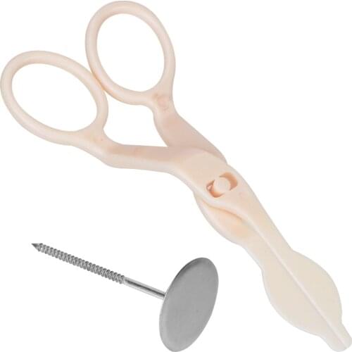 Stainless Steel Piping Nail 1set Practical DIY Cake Decorating Tool Set Cake Plastic Scissors for Cream Flower Transfer