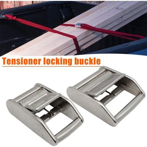 Webbing Tensioner Stainless Steel Cam Flap Buckles Press Cam Buckles Tie Down Buckle for 25mm/38mm Webbing Strap RE