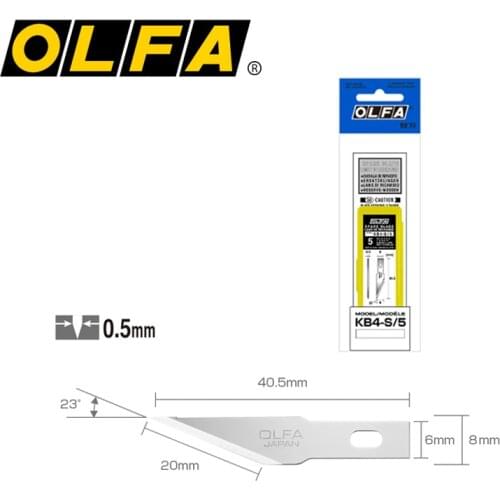 OLFA KB4-S/5 Precision Art Blade 5 Blades for Professional Art Knife AK-4