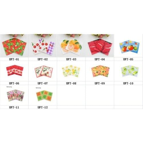 [RainLoong] Wholesale Fruit Printed Paper Napkin Tissue Servilleta For Decoupage And Decoration Paper