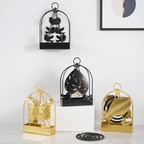 2021 Incense Rack Hanging Design Practical Decorative Iron Stylish Butterfly Pattern Mosquito Coil Holder for Living Room