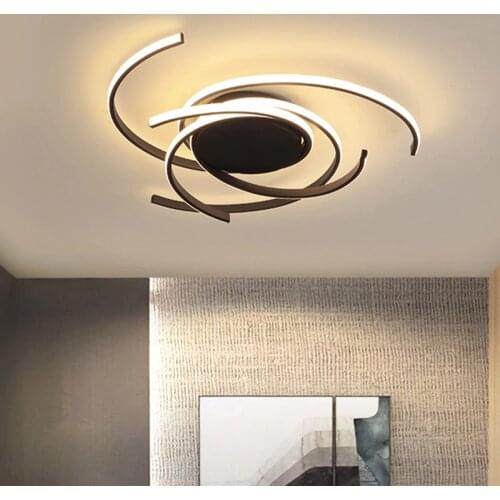 NEO Gleam Matter Black Ideal Surface mounted modern led Chandelier for living room Bedroom Aluminum White AC85-265V Chandelier