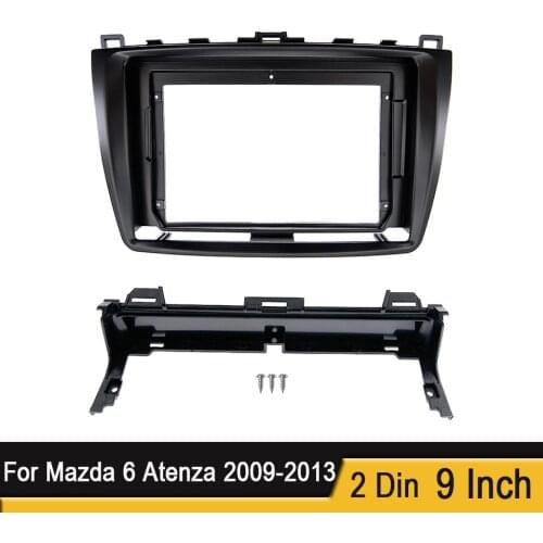 9 Inch Radio Fascias for Mazda 6 Atenza 2009-2013 Double Din DVD Stereo Panel Dashboard Refitting Installation Frame