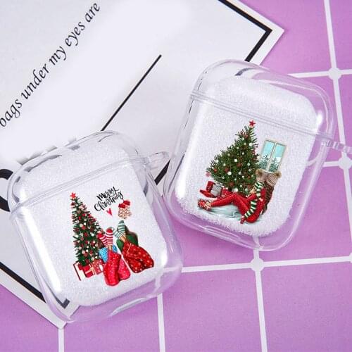 Merry Christmas Santa Claus Cute Elk Soft Silicone Case For Airpods 2 1 Pro Bluetooth Wireless Earphone Cover Charging Box Bag