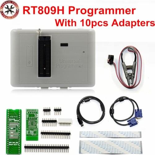 RT809H EMMC-Nand FLASH Programmer TSOP-VSOP-SSOP Adapter 169 BGA / BGA 153+10 Adapters +SOP8 Test Clip Free Shipping