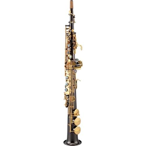 JM New Straight Pipe Soprano Saxophone Brass Silver Plated B Flat Sax Playing Musical Instrument with Mouthpiece Package mail