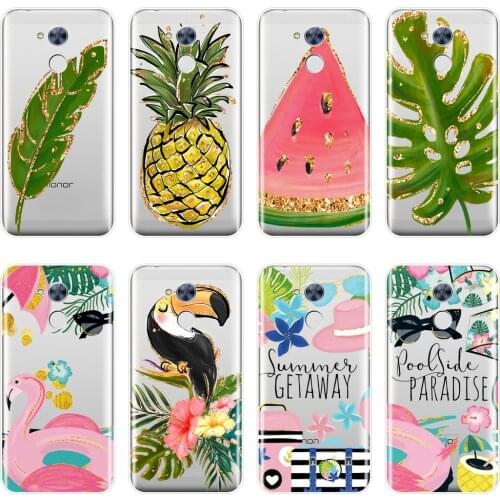 Pineapple Flower Travel Phone Case Silicone For Huawei Honor 4X 5A 5X 6 6X Soft Back Cover For Huawei Honor 4C 5C 6C 6A Pro Case