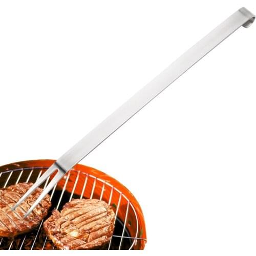 Roast Meat Fork BBQ Skewers Hook Handle Steak Forks Campfire Outdoor Stainless Steel Cooking Tools Meat Claw BBQ Accesories 2pc