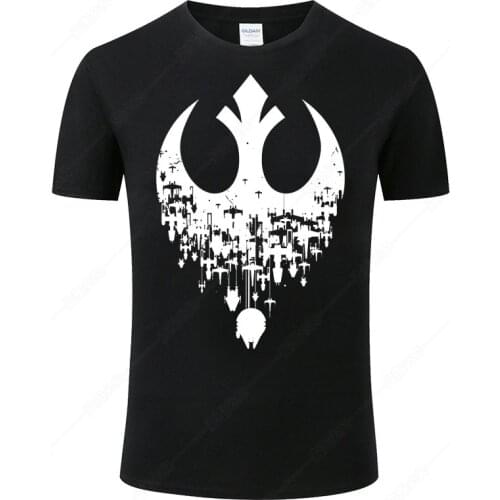 Funny Star Wars Rebel Alliance Logo T Shirt Men Women Summer Cotton Short Sleeve Cool Print T-shirt Male Fashion Brand Tee J58